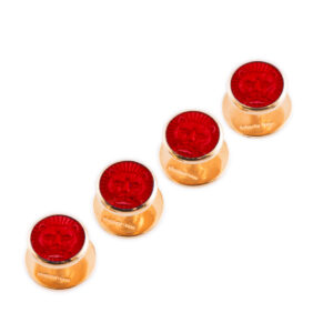 TOYECC - Goldsmiths Gold-Plated Sterling Silver Dress Studs | Red