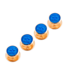 TOYECC - Goldsmiths Gold-Plated Sterling Silver Dress Studs | Blue