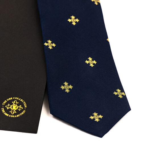 TOYECC - Order of the British Empire (OBE) Woven Silk Tie | Navy Blue