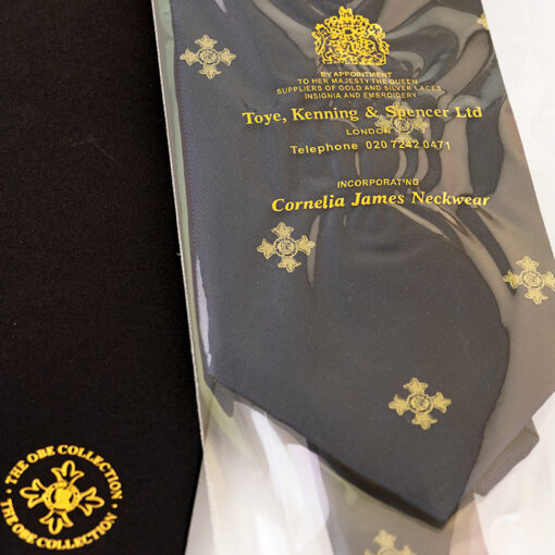 TOYECC - Order of the British Empire (OBE) Woven Silk Tie | Navy Blue