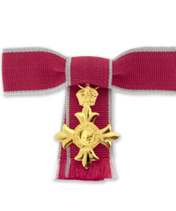 OBE Bow Mounted Ladies Miniature Medal Civilian - Order of the Most Excellent British Empire - OBE Medal for sale