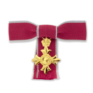 OBE Bow Mounted Ladies Miniature Medal Civilian - Order of the Most Excellent British Empire - OBE Medal for sale