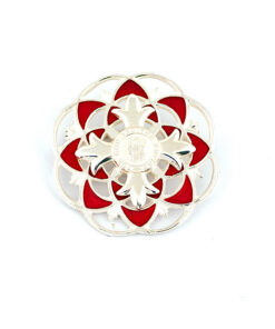 TOYECC - OBE Hallmarked Silver and Vitreous Enamelled Brooch